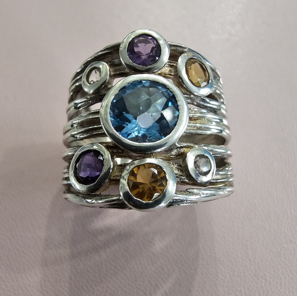 Custom Made Organic Style Sterling Silver Ring - Picture 2 of 10